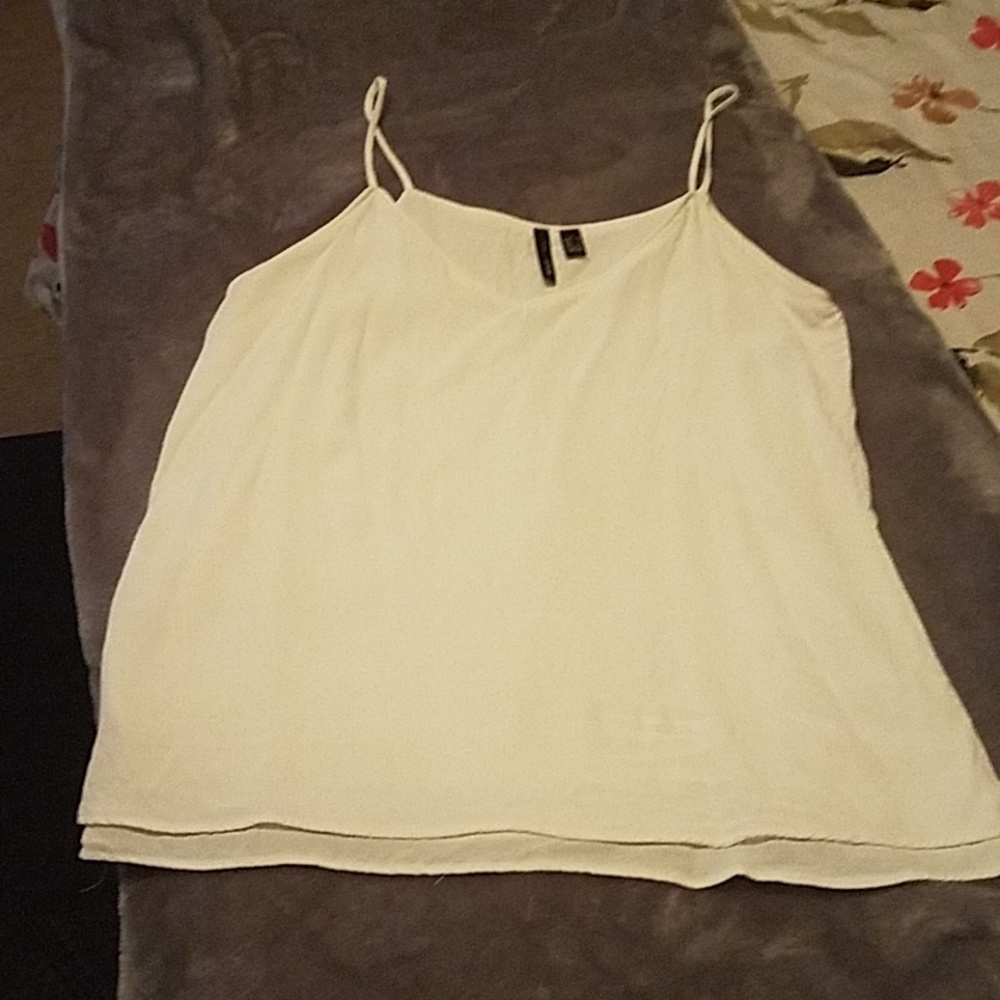 White spaghetti strap blouse